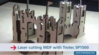 Laser cutting MDF  Trotec SP1500 [upl. by Liatris45]