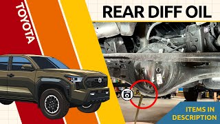 4th Gen Tacoma Rear Differential Oil Change 2024 [upl. by Elades]