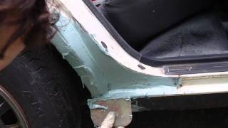 How to apply plastic auto body filler [upl. by Atinuhs]