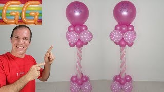 decoracion para baby shower  decoracion con globos  columnas de globos [upl. by Nessah934]