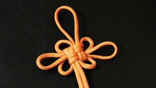 How To Tie A Decorative Chinese Good Luck Knot With Paracord [upl. by Oiled]