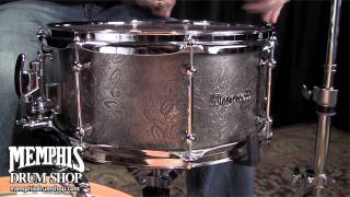 Dunnett Classic 14 x 65 James Trussart Steel Snare Drum  Full Paisley Antique Silver [upl. by Eniarol]