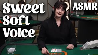 Unintentional ASMR  This Blackjack Dealer has The SWEETEST Voice ♧ [upl. by Enneiviv]