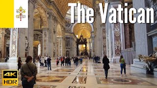 Vatican City 🇻🇦  Saint Peter’s Basilica Sistine Chapel  4K Walking Tour in 2022 [upl. by Caia]