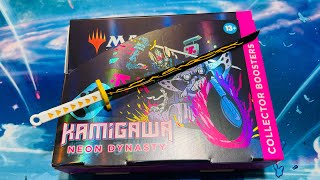 Kamigawa Neon Dynasty Collector box 5 mtg kamigawa magicthegathering [upl. by Yettie]