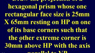 1031 Projection of Solids  Base inclined to HP [upl. by Wesle635]