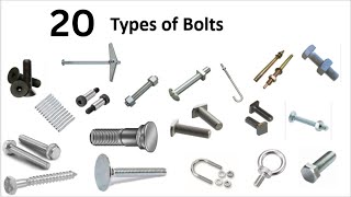 Top 20 Types of Bolts and Their Uses  Ultimate Guide to Fasteners mechanical [upl. by Aehcim446]