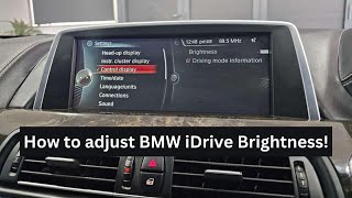 How to change your BMW Control Display brightnes iDrive 4 [upl. by Hayott]