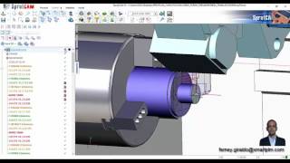 SprutCAM  Operación de Desbaste en Torno Fresador [upl. by Aarika]