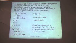 Složeni dekurzivni kamatni račun 02 [upl. by Ermina]