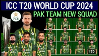 PCB Finalised 21Men Squad for t20worldcup2024Squad AnnouncementAmirampIMAD returns PAKvsNZ PAKvNZ [upl. by Ivette932]