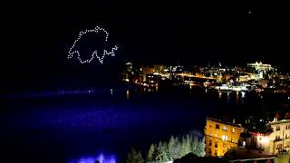 Drohnenshow St Moritz  01012020  Swiss Drone Show AG [upl. by Annoik701]