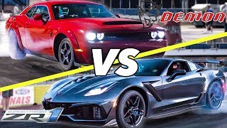 2018 ZR1 vs Demon  Who is REALLY faster [upl. by Imoan547]