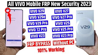 Vivo V29 V29 Pro V29e V27 Pro T2 Pro 5G  FRP Bypass Android 13 without Pc [upl. by Clemen]