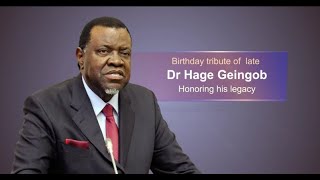 Remembrance Ceremony of Dr Hage G Geingob the 3rd President of Namibia [upl. by Neelat]