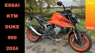 Essai KTM Duke 990 2024  Orange pressée 🍊 [upl. by Switzer]