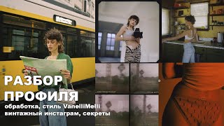 VANELLIMELLI разбор профиля ОБРАБОТКА анализ аккаунта и секреты винтажного профиля [upl. by Nedyah137]