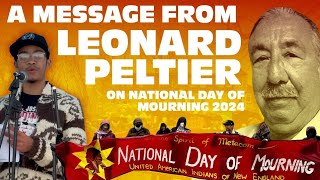 A message from Leonard Peltier on National Day of Mourning 2024 [upl. by Callean]