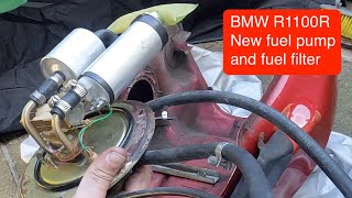 BMW R1100R New fuel pump and fuel filter [upl. by Anibor]