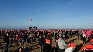 Traditional Dutch Newyear dive in Scheveningen The Netherlands 1 january 2016 [upl. by Hoxie]