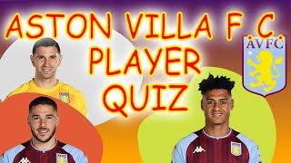 Aston Villa F C Premiere League Soccer Quiz Guess the Player [upl. by Isnyl733]