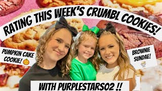 PUMPKIN CAKE CRUMBL COOKIE with PurpleStars02  🎃 🍪 crumbl crumblcookiereview pumpkin fall [upl. by Astred198]