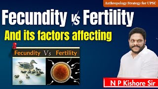 FECUNDITY and FERTILITY its factors affecting causes  Anthropology Optional By NP Kishore Sir [upl. by Navlys779]