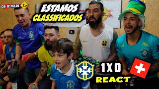 REACT BRASIL 1 x 0 SUIÇA  COPA DO MUNDO 2022 BRASIL CLASSIFICADO [upl. by Airamasor]