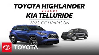 2022 Toyota Highlander vs 2022 Kia Telluride  Toyota [upl. by Rebmat240]