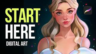 START HERE with Digital Art  Step by step Tutorial [upl. by Ahtamas309]