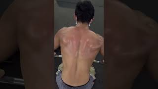 Wide grip barbell row  Upper Back  gym gymmotivation back [upl. by Nyladnewg340]