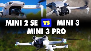 Mini SE vs Mini 2 SE vs Mini 3  DJI Mini Drone Comparison [upl. by Artinek336]