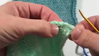 Mattress stitch for side seams in knitting  knit tutorial video how to seam [upl. by Modnar]