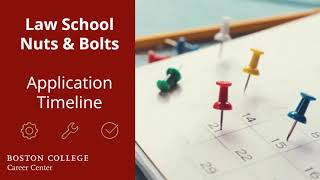 Law School Nuts and Bolts Application Timeline [upl. by Virgel134]