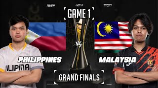 PHILIPPINES vs MALAYSIA GAME 1 GRAND FINALS MLBB  WEC24 RIYADH IESF [upl. by Enirhtac]