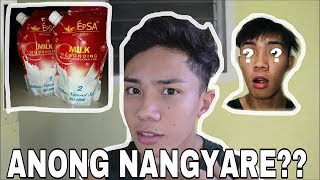 HOW I STRAIGHTEN MY HAIR USING EPSA REBONDING CREAM  BEFORE amp AFTER [upl. by Ernest29]