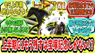 『上半期G1も残すは宝塚記念のみ！みんなどうする？』に対するみんなの反応【競馬の反応集】 [upl. by Yellehs897]