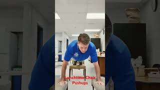 thegooch lunchtimechairpushups deepchairpushups 65yearoldchairpushups funwithpushups corefun [upl. by Savdeep]