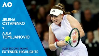 Jelena Ostapenko v Ajla Tomljanovic Extended Highlights  Australian Open 2024 Second Round [upl. by Odrareg]