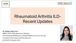 Rheumatoid Arthritis ILD  Recent changes and update 2024 [upl. by Jobey]