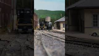 PRR F UNITS ENTER BLAIRSVILLE YARD hoscale modeltrains prr [upl. by Aissilem]