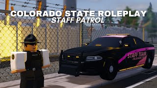 Patrolling as a STAFF MEMBER in COLORADO STATE ROLEPLAY  Ep 3  ERLC Roblox [upl. by Barhos]