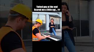 Worker STUNS girl with piano skills 😮🤯 [upl. by Ilysa]