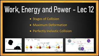 Work Energy Power  L12  Stages of Collision  Deformation  KE loss Perfectly Inelastic Collision [upl. by Nisen]