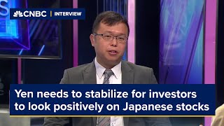 Yen needs to stabilize for investors to look positively on Japanese stocks Fidelity [upl. by Aneerhs222]