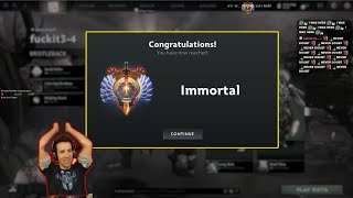 Grubby Reaches Immortal Rank after 413 Days of Playing Dota 2 [upl. by Rene]