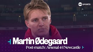 quotWE WANT TO FIGHT FOR TROPHIESquot  Martin Odegaard  Arsenal 41 Newcastle  Premier League [upl. by Lobel]