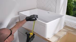 How to Install an Elkay Fireclay Farmhouse Undermount Sink [upl. by Alpheus]