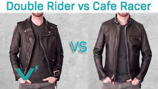 Double Rider vs Cafe Racer Leather Jacket  Which Style Is Best For You [upl. by Curren]