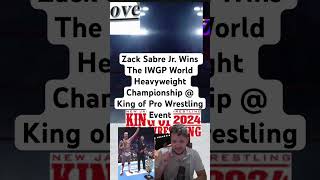 Zack Sabre Jr Wins The IWGP World Heavyweight Championship  King of Pro Wrestling Event [upl. by Eidnew]